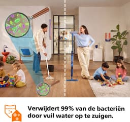 Philips OneUp Elektrische Dweil 5000 series XV5113/01 - Dweilsysteem - Vloerreiniger - Vuil water opzuigen - 2 standen - 70min dweilen - Geen emmer nodig — thumbnail 7
