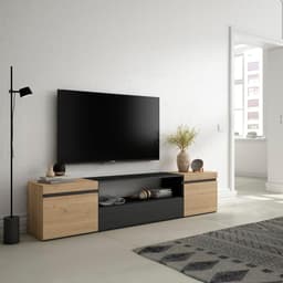 TV-kast - Tv-meubel opslag - Woonkamer organiseren - Ruimte voor elektronica - 200 x 45 x 35 cm — thumbnail 4