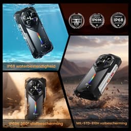 FOSSiBOT F113 Robuuste Smartphone - Dual SIM - 12 GB RAM - 256 GB ROM - 20000mAh - 6,78 inch HD+ IPS Scherm - IP68 Waterdicht Telefoon -Android 15- GPS,NFC,Face ID,OTG -metaalgrijs — thumbnail 10