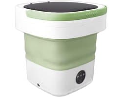 REN® Camping Wasmachine - Mini Wasmachine - Wasmachines - Opvouwbare Kleine Wasmachine en Droger - 7.5L - met Afvoer - Groen - 30cm x 30cm x 33cm; 2.08 kg