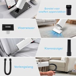 Dierenhaar stofzuiger-Kruimelzuiger - handheld huisdier haar verwijderaar-draadloze stofzuiger voor huisdieren-honden katten haar remover-compact mini stofzuiger-AKS-801-wit — thumbnail 4