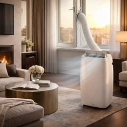 Mobiele Airco 14000 BTU met WiFi-Smart Airconditioner Verrijdbaar –airco met- app Airco Zonder Installatie –Airco Zonder Buitenunit – Portable Airco –Airconditioning Slaapkamer Zolder-Koelen Ontvochtigen Ventileren –Energiezuinige Airco–Stille Airco — thumbnail 3
