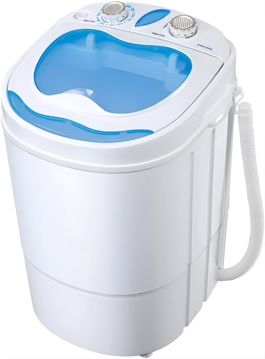 DnA® Mini Wasmachine - Camping Wasmachine - Kleine Wasmachine - Blauw/Wit - 4cm0 x 35cm x 55cm — afbeelding 1