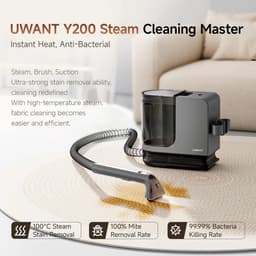 UWANT Y200 Bank- en tapijtreiniger, krachtige zuigkracht van 18.000 Pa – 100°C hogetemperatuurstoom, Speciaal voor huisdieren ontworpen nat- en droogstofzuiger, geschikt voor banken, tapijten, matrassen, tafelbladen, glas, schoenen en kieren, enz — thumbnail 8