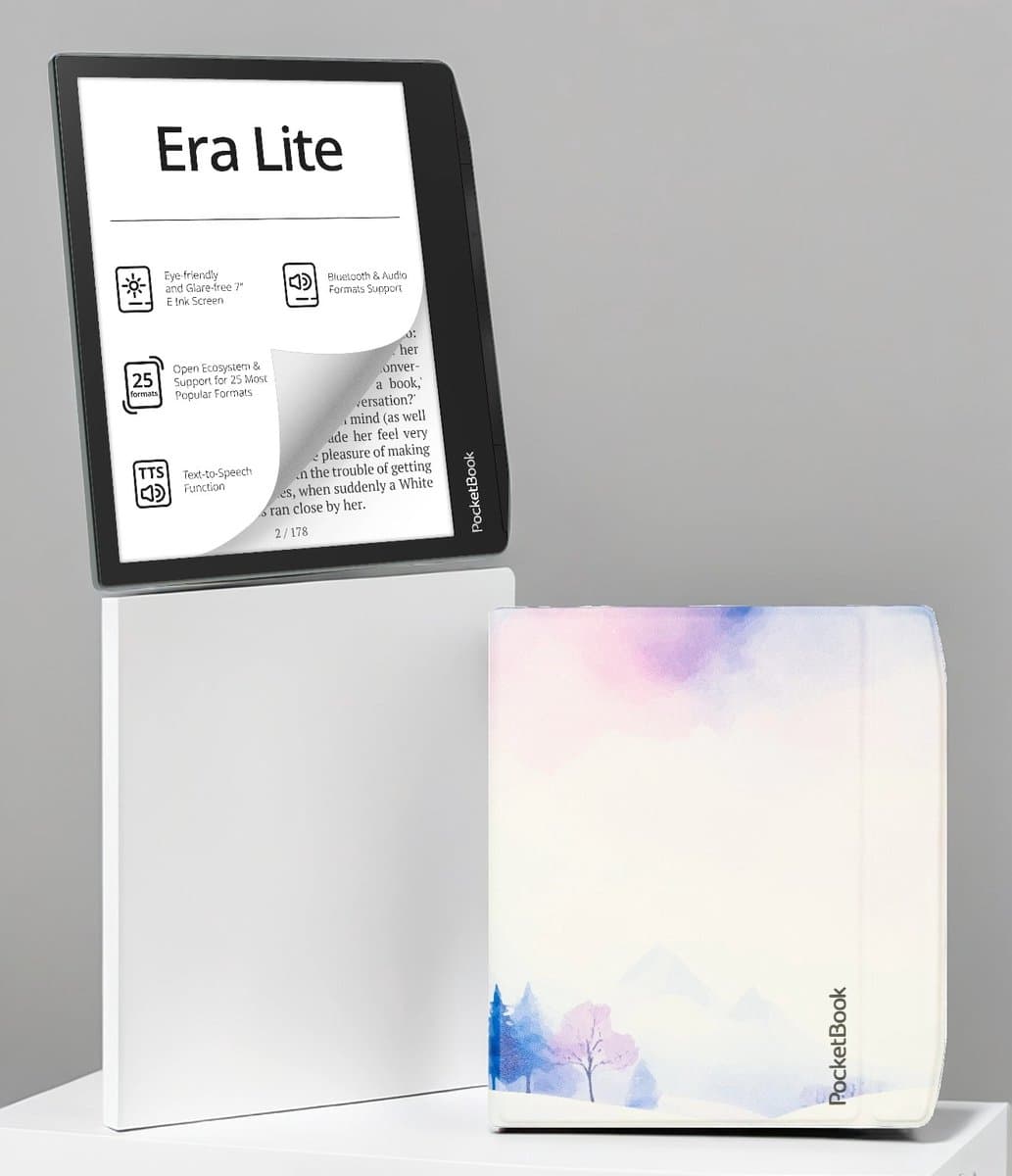 PocketBook Era Lite - 7 inch - Stone Green met Wintertime Flip Cover - Voordeelbundel — afbeelding 1