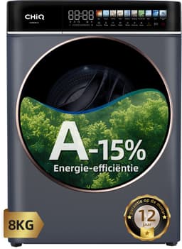 CHiQ CW086581AX - Wasmachine - 8 KG - Full service - Space Pro - Energielabel A-15% - 13.5 Inch Led-touchscreen - 12 programma's - AI Smart - Stoomwassen & Quick Wash - 12 jaar garantie op motor — thumbnail 1