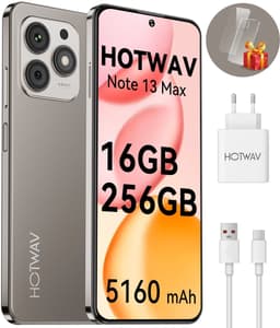 HOTWAV Note 13 Max mobiele telefoon senioren - Smartphone - 256GB - Goud - mobiele telefoon zonder abonnement - 2 jaar garantie - Met Transparante Hoes - 4G Dual SIM — thumbnail 1