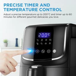 Mygroot - Airfryer - Hete lucht friteuse - 4 liter - Olievrije Airfryer - 1500W - 8 Kookmodi - 35-200 ° C - Bakken - Roosteren - Grillen - Ontdooien - Alarm. — thumbnail 5