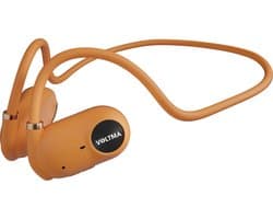 Voltma Active Beats - Open Ear Hoofdtelefoon met Air Conduction - Bluetooth 5.3 Sport Headset - Koptelefoon IPX45 Waterdicht - 6 Uur Speeltijd - Snelladen - Open Ear Comfort Draadloze Oortjes voor Sport en Fitness - geschikt voor Android, iOs Oranje