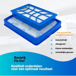 Fixem® Filterset geschikt voor Philips stofzuiger FC8003 & CP0618 - voor PowerPro Expert series - hepafilter allergiefilter stofzuigerfilter - nr. FC6042 - FC9729, 9741, 9743, 9744 en 9745 — thumbnail 5
