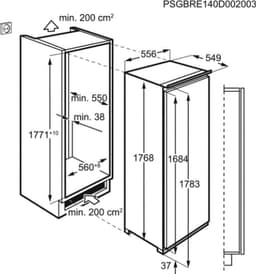 AEG SKE818E9ZC Inbouw koelkast 178 cm LongFresh Deur op deur — thumbnail 7