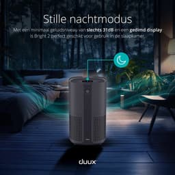 Duux Bright 2 Smart Luchtreiniger - 210 CADR geschikt voor 42m² - Air Purifier met Luchtkwaliteitsindicator en Ionisator - Zwart — thumbnail 4