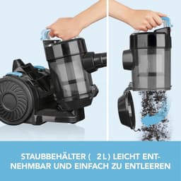 Royalty Line® VCO7221 Stofzuiger Zonder Zak - 2 Liter Cyclonische Stofzuigers - HEPA Filter - Vacuum Cleaner Met Sterke Zuigkracht - Compact en Lichtgewicht - Zwart — thumbnail 8