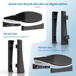 YONO Standaard Horizontaal geschikt voor PS5 SLIM - Houder Playstation 5 Stand Accessoires Beugel - Wit — thumbnail 8