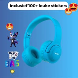 WiseQ HERO Koptelefoon Kinderen – Blauwe Draadloze Kinderkoptelefoon Bluetooth – 13dB Geluidsdempend – 38u Bluetooth & Microfoon – Blauw — thumbnail 11