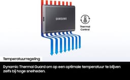 Samsung Portable T7 - Externe SSD - USB C 3.2 - Inclusief USB C en USB A kabel - Geschikt voor iPhone USB C - 1 TB - Grijs — thumbnail 2