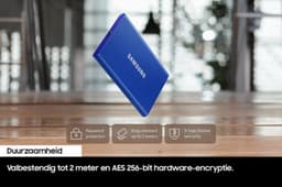 Samsung Portable T7 - Externe SSD - USB C 3.2 - Inclusief USB C en USB A kabel - Geschikt voor iPhone USB C - 1 TB - Grijs — thumbnail 6
