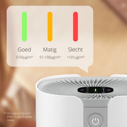 Duux Bright 2 Smart Luchtreiniger - 210 CADR geschikt voor 42m² - Air Purifier met Luchtkwaliteitsindicator en Ionisator - Wit — thumbnail 3