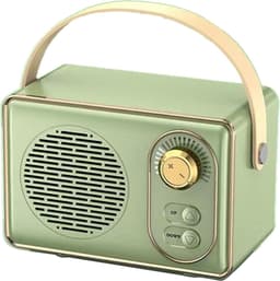 Hoogwaardige Retro Bluetooth speake - Bluetooth speaker - met Ultra Lange Batterijduur - Groente — thumbnail 1
