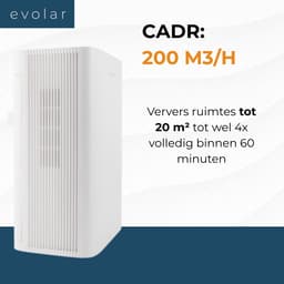 Evolar Luchtreiniger met HEPA-Filter en Ontvochtiger - 200 CADR m3/u - 2-in-1 - Air Purifier - EVO-DH65 — thumbnail 2