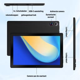 Hotlight A7 - Android 15 Tablet - 11 inch - 16(4+12)GB RAM/128GB ROM– 6800mAh - Zwart — thumbnail 4