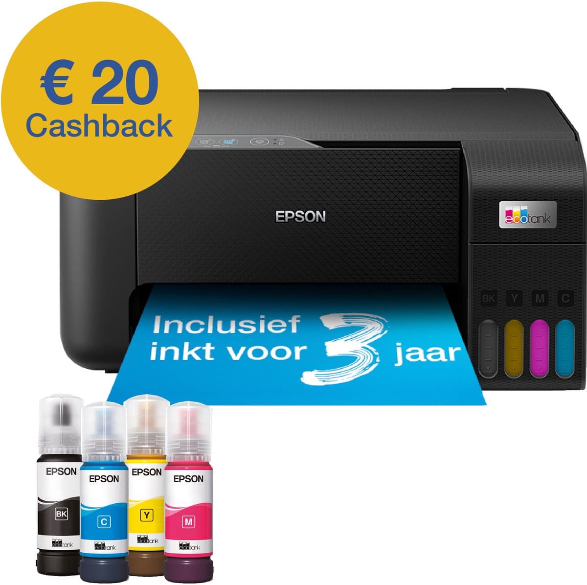 Epson EcoTank ET-2860 - All-in-One Inkttank Printer- Zwart — afbeelding 1