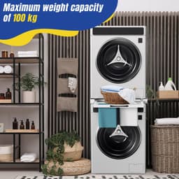 Stapelframe Wasmachine & Droger – Verstelbaar 54-73 cm – 100 kg Draagvermogen — thumbnail 7