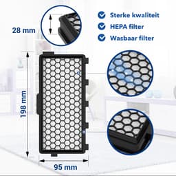 2x Actieve Hepa Vervang Filter Set Geschikt Voor Miele Classic Compact C1 Complete C2/C3 - Stofzuigerfilter — thumbnail 3