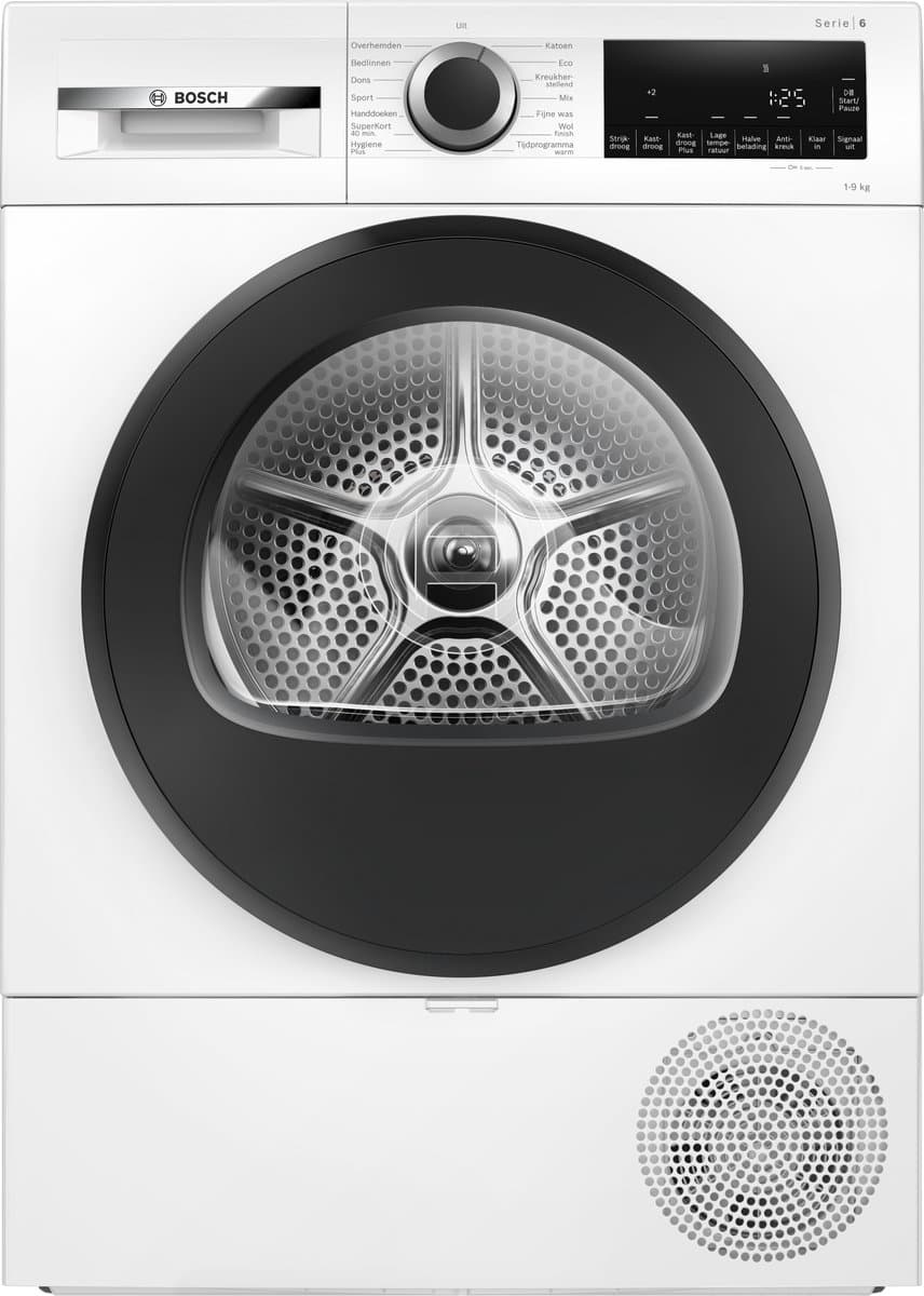 Bosch Serie 6 WQG143DANL - Warmtepompdroger - 9 kg - Auto Dry-sensor - Wit — afbeelding 1