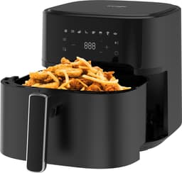 Dewelling 625A Airfryer - XL 6,5L - Kompakt Heteluchtfriteuse met Metalen Binnenmand - 1700W - Zwart — thumbnail 1