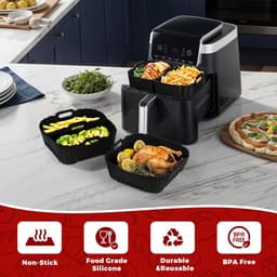 Silicone Airfryer Vorm Accessoires, Airfryer Pan Gescht voor Philips Airfryer 2000 6.2L NA230, Air Fryer Liners voor Cosori 5.5L 6 L 6.2L, Siliconen Bakvorm voor Heteluchtfriteuse voor Ninja — thumbnail 2