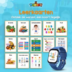 TeddiQ Playwatch - Kinder Smartwatch - Kinderhorloge - Blauw - 31 educatieve games - Smartwatch Kind - HD Scherm — thumbnail 9