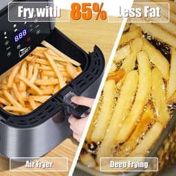 Olievrije Airfryer 5,5L met Touchscreen en 7 Kookprogramma's — thumbnail 6