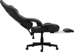 HICON® Gamestoel – Gamestoel met voetsteun - Gamestoel voor PC & Console – Verstelbaar | Lambeth - Zwart — thumbnail 8