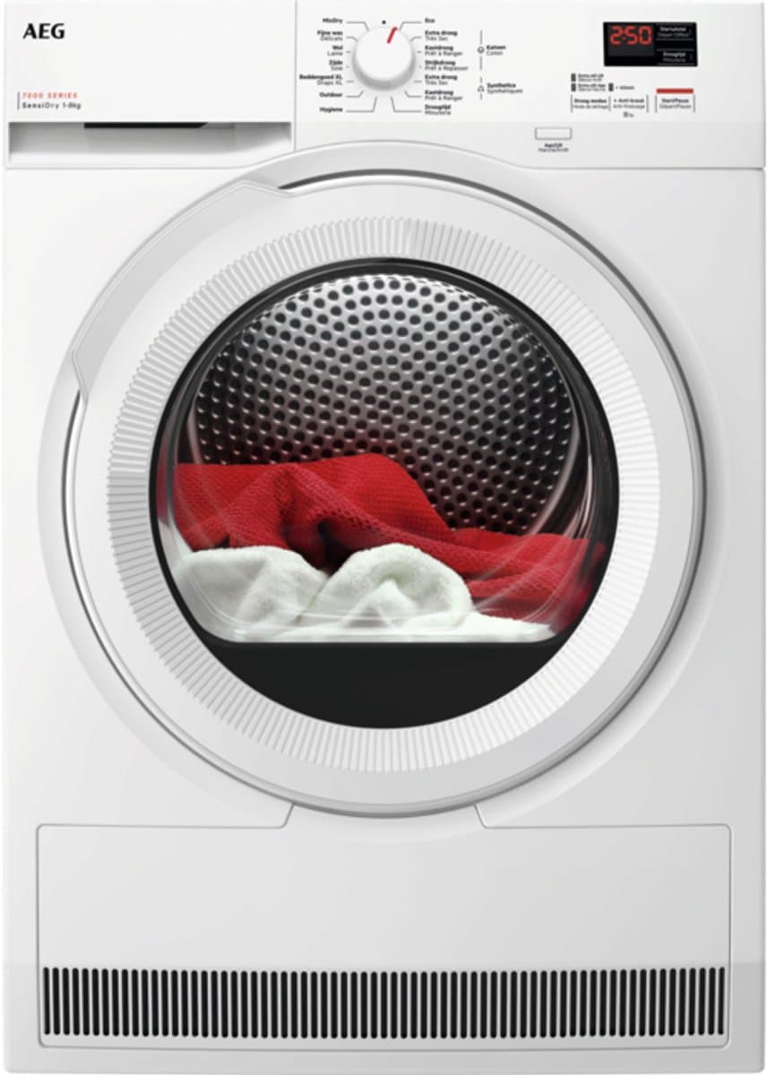 AEG TR78AK12B 7000 SensiDry® - Warmtepompdroger - 8 kg - NL/FR — afbeelding 1