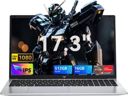 Acemagic AX17Pro IPS Full HD Laptop - 17,3 inch - Ryzen 4300U processor tot 3,7 GHz - 16GB DDR4 RAM 512 GB SSD - Windows 11 Pro - WiFi 5 - BT5.0 - Zilver — thumbnail 1