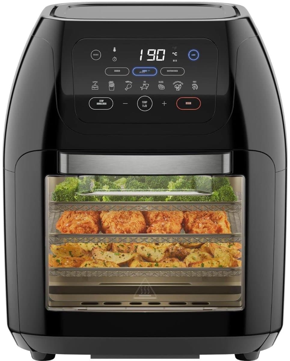 MIRA® Heteluchtoven - Oven - Airfryer Oven - Zwart - 31cm x 31cm x 38cm — afbeelding 1