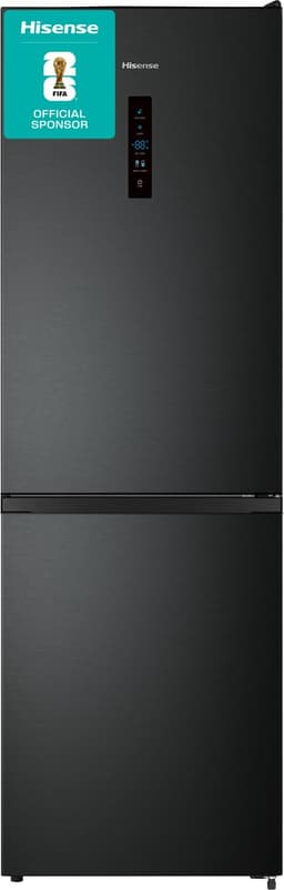 Hisense RB390N4BFC - Koel-vriescombinatie - 300 liter - No Frost - Inverter Compressor - Zwart - Energieklasse C - 35 dB - Super Cool & FastFreeze — thumbnail 1