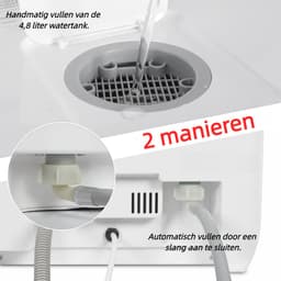Puluomis DW1003 - Mini vaatwasser - met Waterreservoir - Vrijstaande Afwasmachine - 3 Couverts - 7 Wasprogramma's - Incl. Bestekmandje - Wit — thumbnail 9