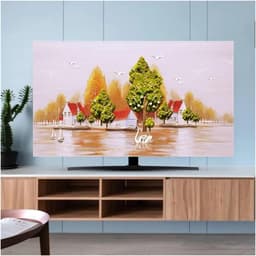 TV Beschermhoes - Stofhoes Decoratie - Buiten Gebruik - Zachte Fleece Stof - 32-70 Inch - Universeel — thumbnail 5