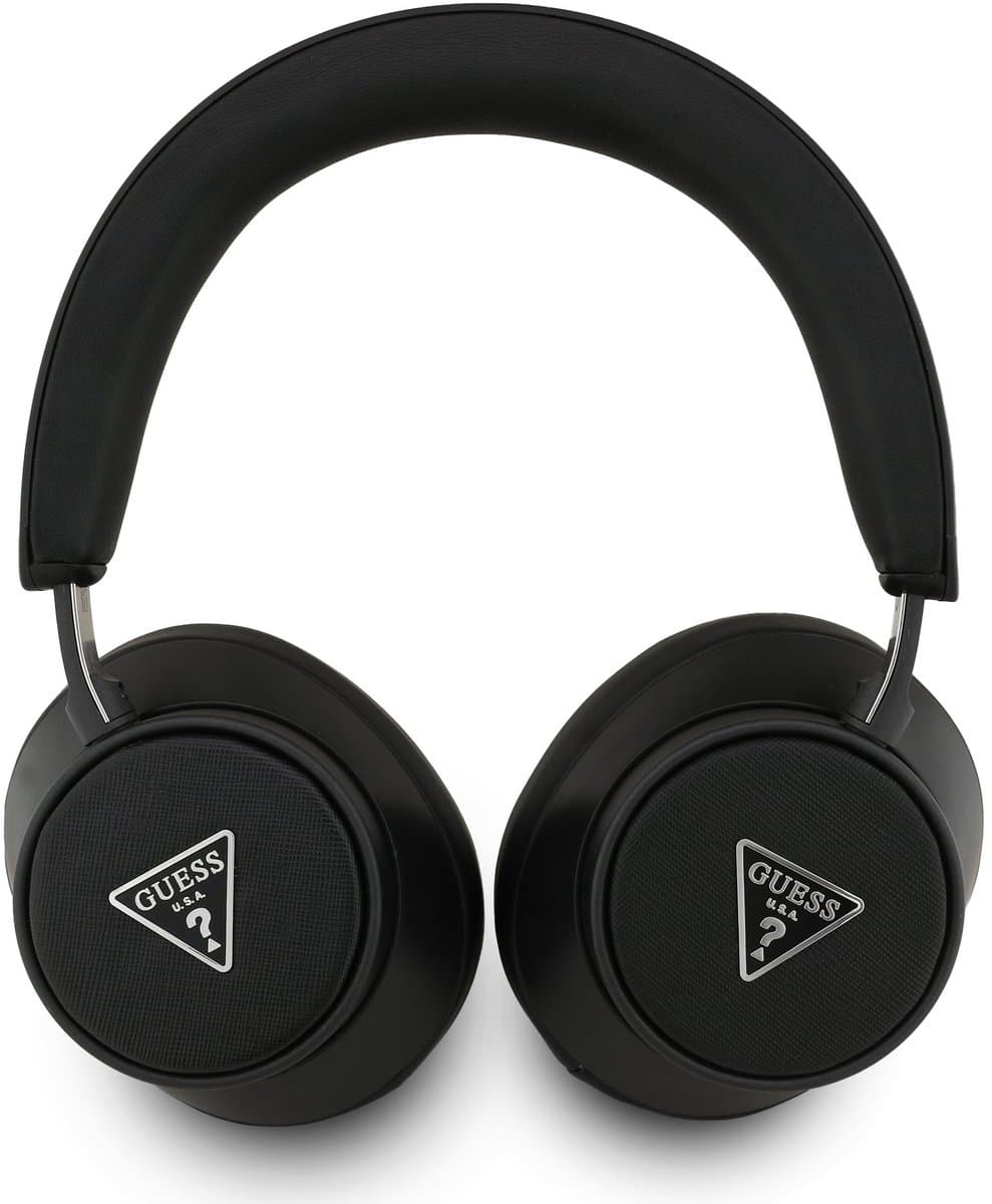 Guess PU Saffiano Triangle Logo ENC Headphone - Geschikt voor Bluetooth Smartphones - Zwart — afbeelding 1