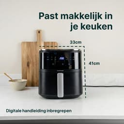 Vivid Green Airfryer 5L - Tot 4 Personen - PFAS-vrij - 12 Programma's - Digitaal Display — thumbnail 9