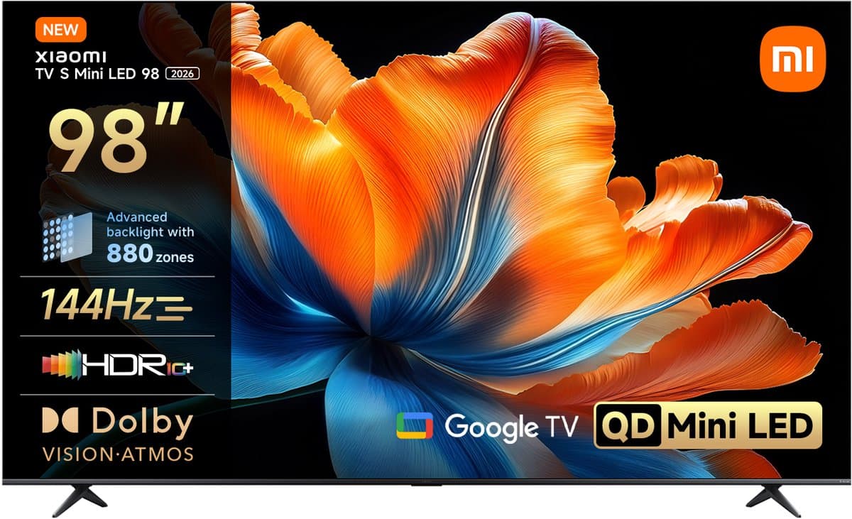 Xiaomi TV S - Mini LED TV - 98 inch - 4K Resolutie - 144Hz Verversingssnelheid - Dolby Vision HDR - Dolby Atmos Geluid - Google TV Smart Platform - Android TV - HDMI 2.1 - Bluetooth — afbeelding 1