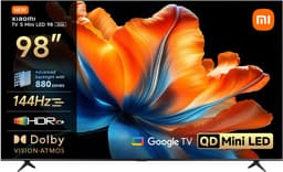 Xiaomi TV S - Mini LED TV - 98 inch - 4K Resolutie - 144Hz Verversingssnelheid - Dolby Vision HDR - Dolby Atmos Geluid - Google TV Smart Platform - Android TV - HDMI 2.1 - Bluetooth — thumbnail 1