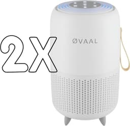 Øvaal Luchtreiniger 2 Stuks - Multi Pack 2 - Air Purifier - met vervangbaar HEPA13 Filter + koolstoffilter - 250 m³/u - Helpt tegen stof, huisstofmijt, hooikoorts en allergie - Slaapstand en Automatische Stand - Luchtkwaliteit Indicator — thumbnail 1