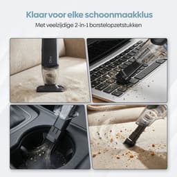 Olvy Kruimeldief - 2 Snelheden - Voor Dierenharen - Kruimelzuiger Snoerloos - Autostofzuiger - Draadloos - Handstofzuiger - Meerdere Opzetstukken — thumbnail 5