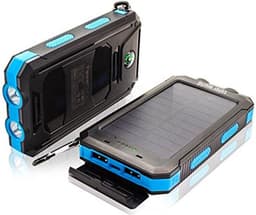 powerbank met zonnepaneel - geschikt voor iphone -geschikt voor samsung- zonneenergie - 10000mah - powerbanks -noodpakket- solar - — thumbnail 2