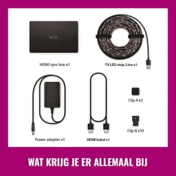 HDMI Sync Box - TV Verlichting - Entertainment Starter - Synchroniseert met Beeld - 55-65 Inch TV - Zwart — thumbnail 2
