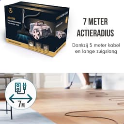 AG3300 Stofzuiger Zonder Zak - Stofzuigers - Vacuum Cleaner Zakloos - Geschikt Voor Dierenharen - Sterke Zuigkracht - HEPA Filter - Compact, Licht & Krachtig - Gemakkelijk Schoon Te Maken -Beige/Bruin — thumbnail 4