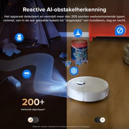 Roborock Qrevo Curv 2 Flow-Robotstofzuiger met dweilfunctie-SpiraFlow Realtime Zelfreinigende Rolmop-20.000 Pa-Dual Zero-Tangle-Systeem-AI Obstakelvermijding-Warmtewas dweil-tapijtbescherming — thumbnail 4